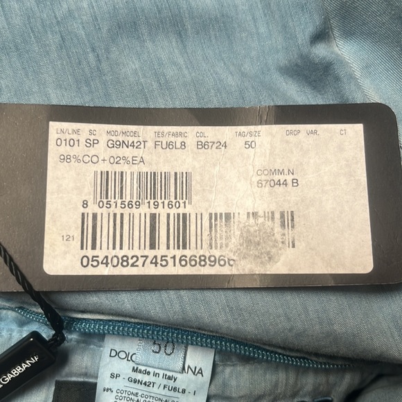 Authentic Dolce & Gabbana_ Authentic Apparel_Washed Blue Cotton Rebel Jacket - Picture 9 of 9